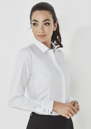 Herne Bay Ladies Long Sleeve Shirt PURPLE REIGN