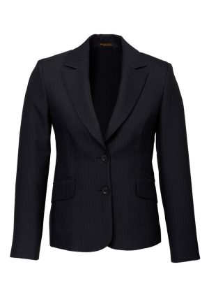 Ladies Short to Mid Length Cool Stretch Pinstripe Jacket