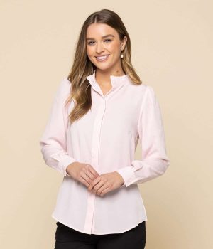 Bailey Long Sleeve Button Through Blouse