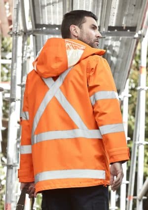 Mens Hi Vis X Back Taped 4 in 1 Waterproof Jacket