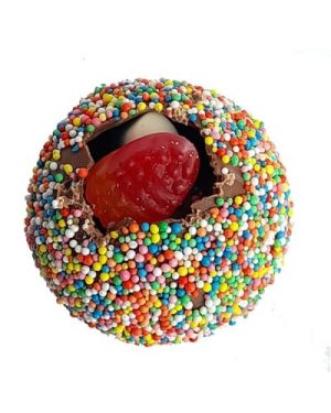 3D MYSTERY FRECKLE BALL WITH CONFECTIONERY IN WHITE BOX
