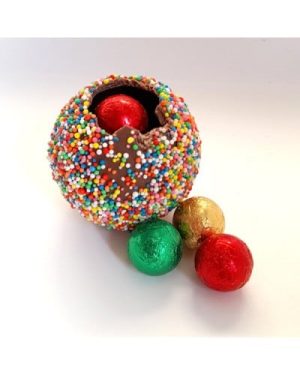 3D XMAS FRECKLE BALL WITH BALLS / STARS IN WHITE BOX