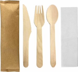 4Pcs Wooden Cutlery